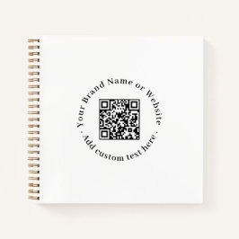 Witte QR | Modern Minimaal Zakelijk Design Notitieboek