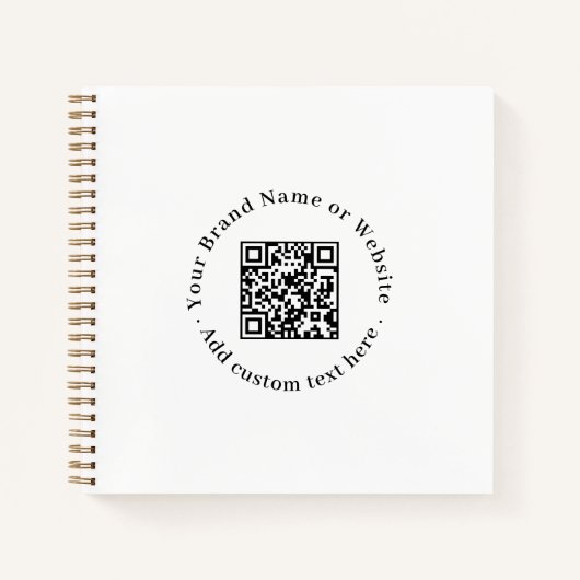 Witte QR | Modern Minimaal Zakelijk Design Notitieboek (Voorkant)