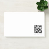 Witte QR | Moderne Minimalistische Aangepaste Teks Post-it® Notes (Kantoor)