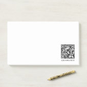Witte QR | Moderne Minimalistische Aangepaste Teks Post-it® Notes (Op bureau)