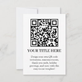 Witte QR | Moderne Minimalistische Aangepaste Uplo Kaart