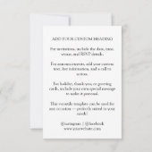 Witte QR | Moderne Minimalistische Aangepaste Uplo Kaart (Achterkant)