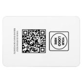 Witte QR | Professioneel Eenvoudig Zakelijk Logo Magneet (Horizontaal)