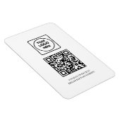 Witte QR | Professioneel Eenvoudig Zakelijk Logo Magneet (Rechterzijde)