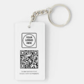 Witte QR | Professioneel zakelijk logo-ontwerp Sleutelhanger (achterkant)