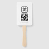 Witte QR | Professioneel zakelijk logoontwerp Handwaaier (Achterkant)