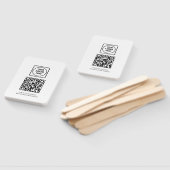 Witte QR | Professioneel zakelijk logoontwerp Handwaaier (Niet-gemonteerd)
