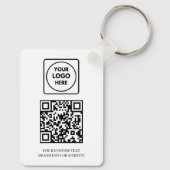 Witte QR | Professioneel zakelijk logoontwerp Sleutelhanger (Achterkant)