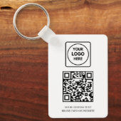 Witte QR | Professioneel zakelijk logoontwerp Sleutelhanger (Voorkant)