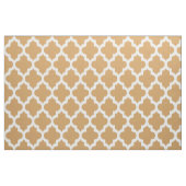 Witte Quatrefoil Ikat & Custom Beige Background Stof (Yard (91,4 cm))