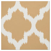 Witte Quatrefoil Ikat & Custom Beige Background Stof (Swatch)