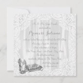 Witte Quinceanera Kaart (Achterkant)