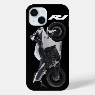 Witte R1 Sportsbike Motorfiets iPhone 15 Case
