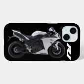 Witte R1 Sportsbike Motorfiets Case-Mate iPhone Case (Achterkant (horizontaal))