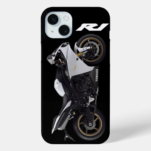 Witte R1 Sportsbike Motorfiets Case-Mate iPhone Case (Achterkant)
