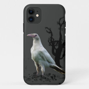 Witte Raaf, Wilde Vogel, Fantasie, Goth iPhone 11 Hoesje