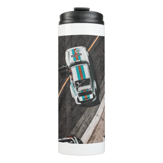 Witte racewagen thermosbeker (Voorkant)