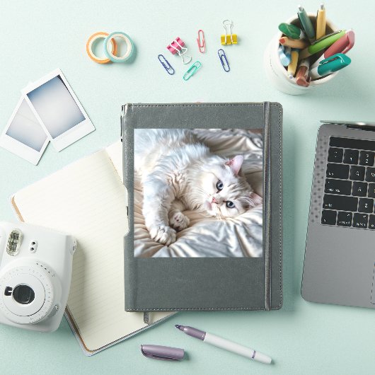 Witte Ragdoll Kat Sticker (iPad Cover)
