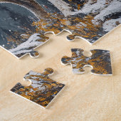 Witte Ram op de besneeuwde berg Legpuzzel (Zijkant)