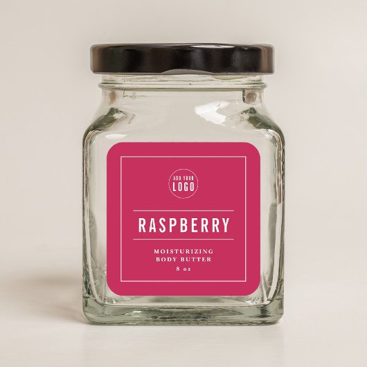 Witte rand en aangepaste kleuren voor Logo toevoeg Vierkante Sticker