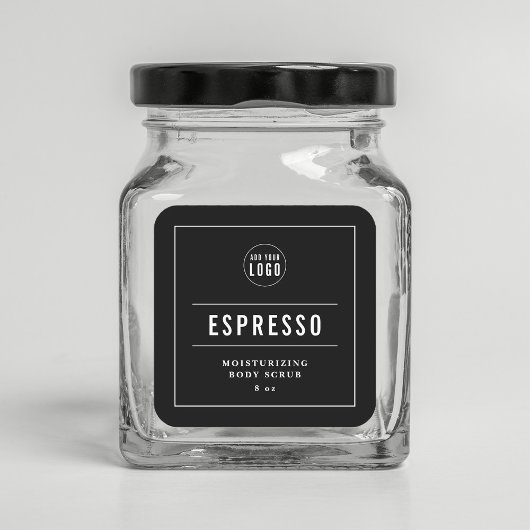 Witte rand en aangepaste kleuren voor Logo toevoeg Vierkante Sticker