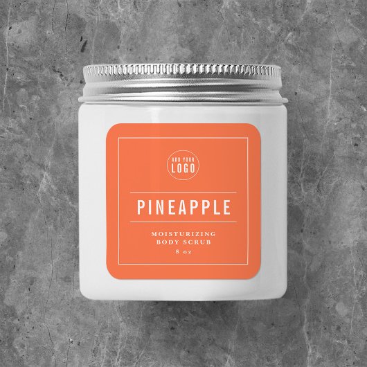 Witte rand en aangepaste kleuren voor Logo toevoeg Vierkante Sticker