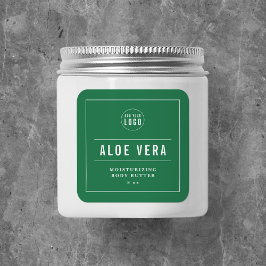 Witte rand en aangepaste kleuren voor Logo toevoeg Vierkante Sticker