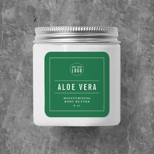 Witte rand en aangepaste kleuren voor Logo toevoeg Vierkante Sticker