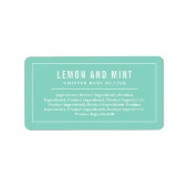 Witte rand en lijnen bewerkbare kleuringrediënten etiket (Voorkant)