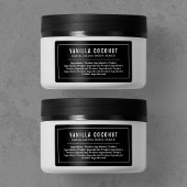 Witte rand en lijnen bewerkbare kleuringrediënten etiket