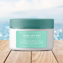 Witte rand en lijnen bewerkbare kleuringrediënten etiket