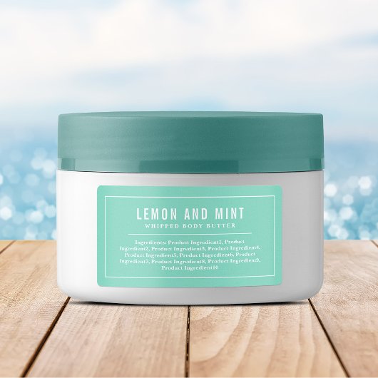 Witte rand en lijnen bewerkbare kleuringrediënten etiket