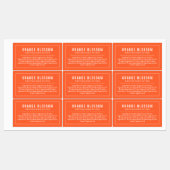 Witte rand en lijnen bewerkbare kleuringrediënten labels (Vel)