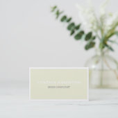 Witte rand gewoon elegante ecru professional visitekaartje (Staand voorkant)