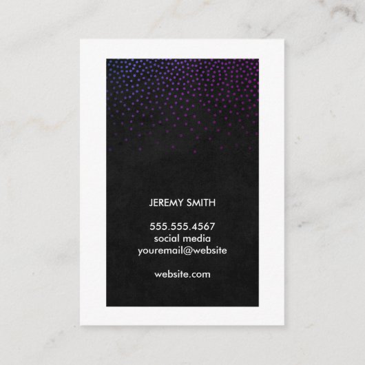 Witte rand / glamour-patroon visitekaartje (Achterkant)