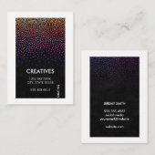 Witte rand / glamour-patroon visitekaartje (Voorkant / Achterkant)