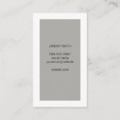 Witte rand (grijs) visitekaartje (Achterkant)