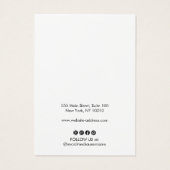 Witte rand Handtekening Lettertype Veroorbaar beel Visitekaartje (Achterkant)