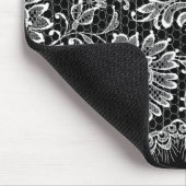 Witte rand op zwart muismat (Hoek)