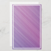 Witte rand Paarse lavendel Briefpapier (Voorkant / Achterkant)