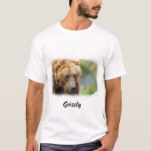 Witte rand van grizzly-Beer T-shirt (Voorkant)
