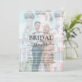 Witte rand Vellum Effect Foto Bruidsmeisje Feest Kaart (Staand voorkant)