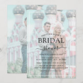 Witte rand Vellum Effect Foto Bruidsmeisje Feest Kaart (Voorkant / Achterkant)