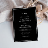 witte rand zwarte unieke QR-code bruiloft Kaart