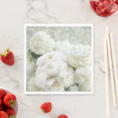 Witte ranunculus bloemen met hortensia's servet (Insitu)