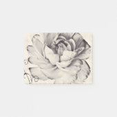 Witte Ranunculus Flower Black achtergrond Post-it® Notes (Voorkant)