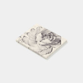 Witte Ranunculus Flower Black achtergrond Post-it® Notes (Schuin)