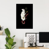 Witte Rat Illustratie Gothic - Giclee Print van (Thuiskantoor)