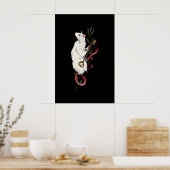 Witte Rat Illustratie Gothic - Giclee Print van (Keuken)