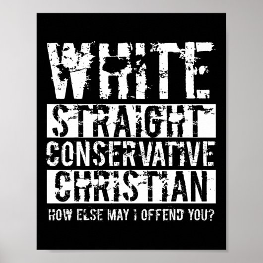 Witte Rechte Conservatieve Christelijke Hoe Anders Poster (Voorkant)